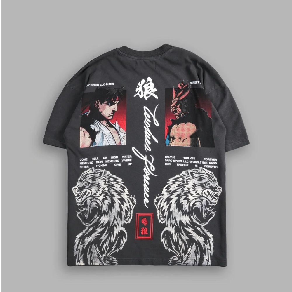 ULTIMATE BATTLE "PREMIUM" OVERSIZED TEE IN WOLF GRAY - Picture 4 of 6